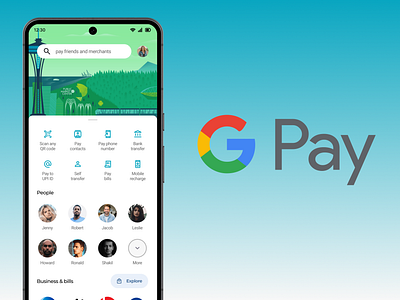 Redesign Google Pay Home Screen. ui