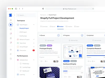 Taskazan - Task Management Dashboard chart clean dashboard design kanban management planner product design saas saas product table task task management task manager teamwork ui ui design ux