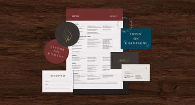 Privé Grill | Restaurant & Bar | Brand Identity branding menu restaurant singapore
