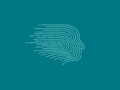 Faceprint branding face faceprint fingerprint graphic design head human logo motion profile
