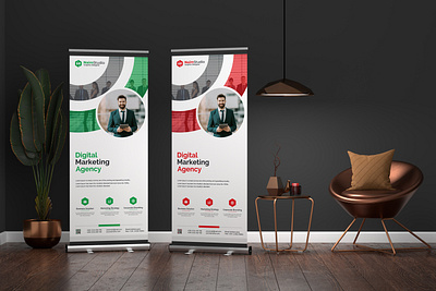 Digital Marketing Agency Roll up Design