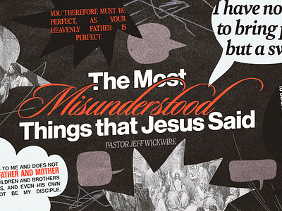 The Most Misunderstood Things that Jesus Said | Sermon Series christian church church website design graphic design sermon series