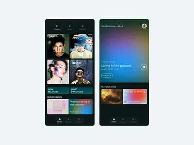 Mobile app exploration for a mindfullness app design mobile app design ui