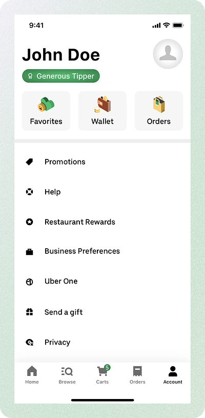 What If Uber Rewarded Generous Tippers? app design ui