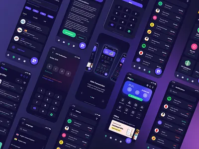 Payou UI Kit with Design System 3d app branding dark mode dashboard figma finance history home illustration language neel night mode notification otp prakhar sharma transaction ui wallet