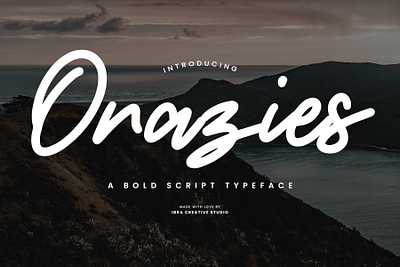 Orazies – A Bold Script Typeface monoline brush