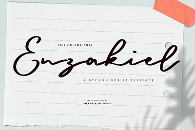 Enzakiel – A Stylish Script Typeface monoline brush