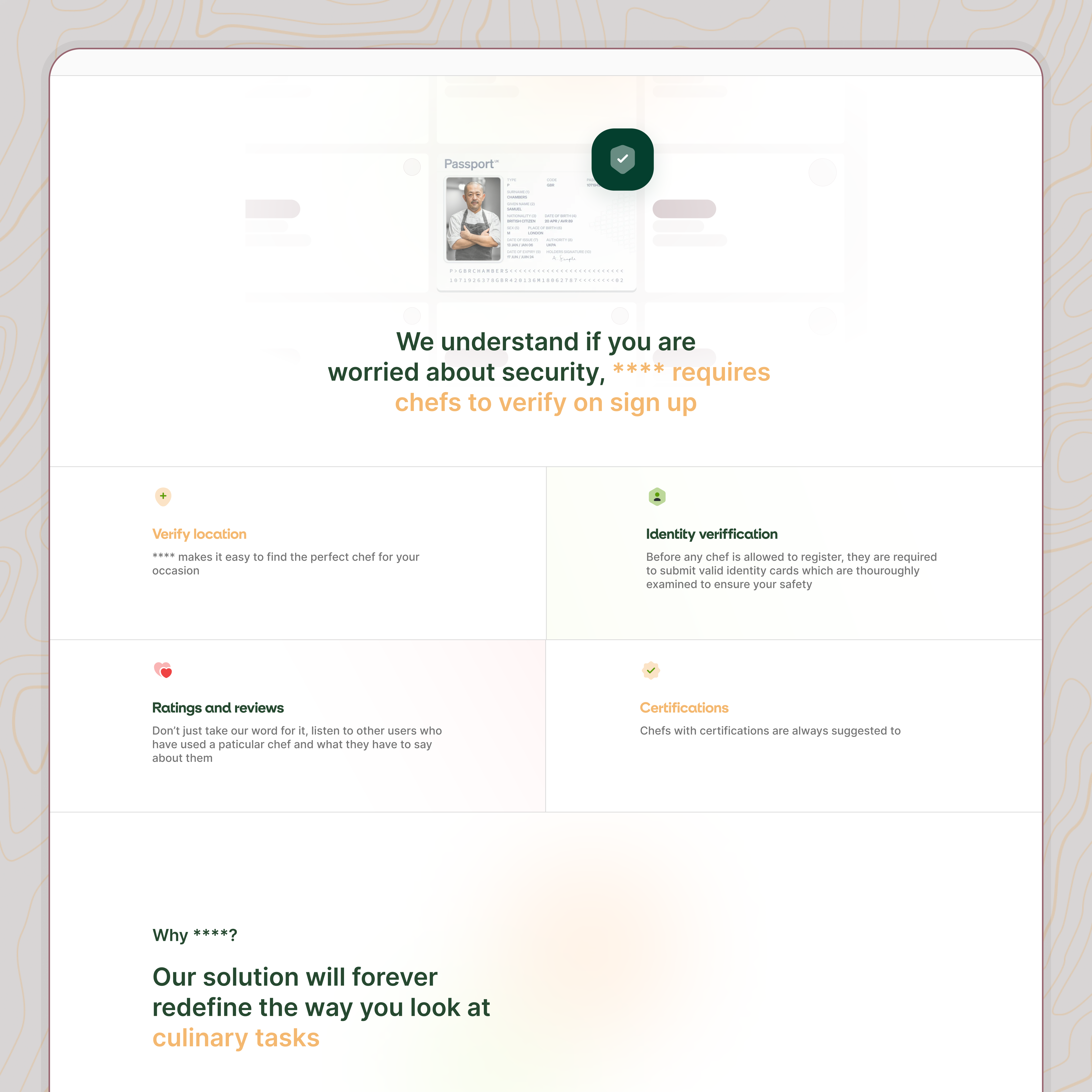 Landing page - Features chefs features landing page light mode restaurants ui