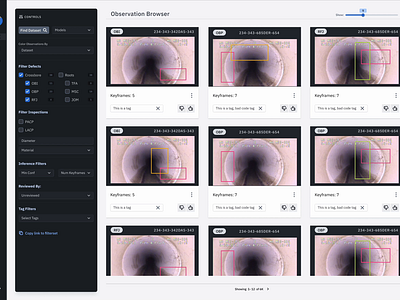 Computer vision AI training application ai ai training computer vision dashboard machine learning product design saas table ui ux video review