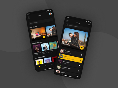 X-Play Music App dark mode mobile mobile app music music app spotify ui ui design uiux ux design