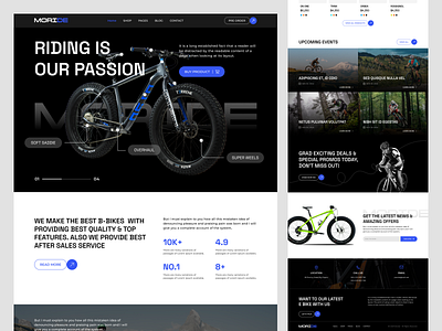 Bike Shop Landing Page bicycle bicycle shop bike bike website bike website design business website clean website cycle website design ecommerce ecommerce website homepage landing page mountain bike shop ui uiux ux web website