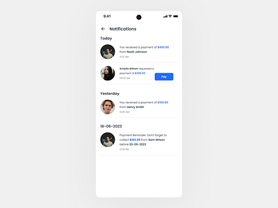 Payment Notifications appdesign creativedesign daily ui designconcept designinspiration digitalpayments finance fintech graphic design interactiondesign ios iosdesign mobiledesign notification notificationdesign payment paymentui trending ui ui ux
