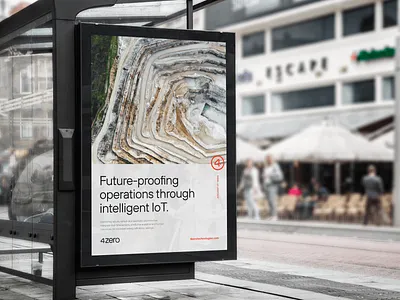 4Zero Bus Shelter Sign branding graphic design logo sign