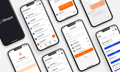 Olinqua App Screens app branding graphic design logo ui uiux