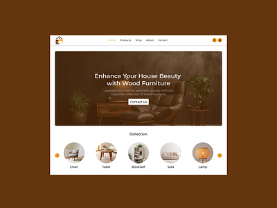 Wood Furniture Website Template figma design landing page design rumi aktar ui design website landing page website template website template design wood furniture website design