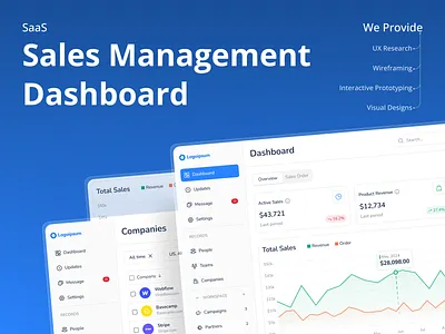 Saas - Sales Management Dashboard admin admin interface admin panel admin theme admin ui analytics crm dashboard dashboard design interface management dashboard minimal design product design sales management ui design user dashboard ux ui design web design