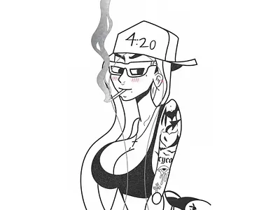 Girl illustration art design girl graphic design vector