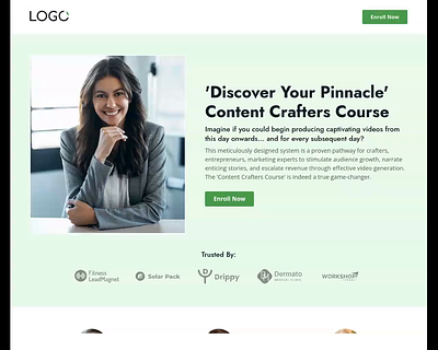 Course Funnel Green Template for GoHighLevel agency template course course funnel course green funnel design funnel design funnel template funnel theme ghl ghl template gohighlevel illustration ui