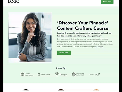 Course Funnel Green Template for GoHighLevel agency template course course funnel course green funnel design funnel design funnel template funnel theme ghl ghl template gohighlevel illustration ui