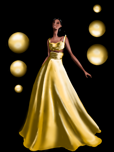 Golden Dress Illustration abstract artwork beauty design digitalart dress fashion fashionillustration fashionsketch gold gold dress illustration sketch wedding dress woman