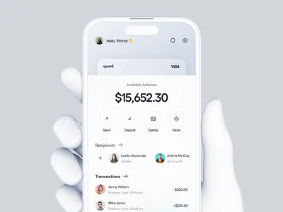 (qcard) App UI 2024 tranding app design bank app best design clean design finance financial app fintech fintech app ui mobile app mobile app design mockup modern design onboarding tranding ui app ui design user experience user interface wallet app