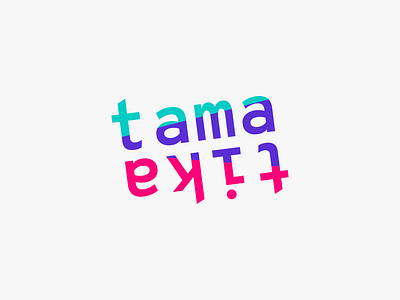Typographic logo concept - Tamatika colorful letter typographic
