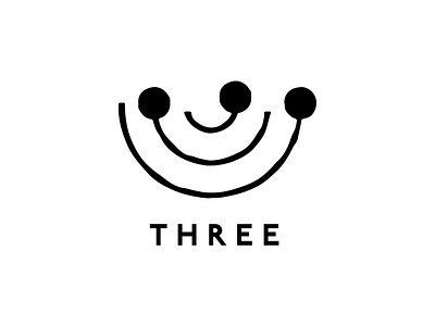 Three branding coffee coffee shop concept graphic design identity logo logo design mark minima simple symbol