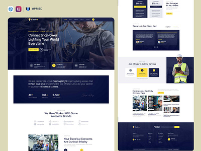 Electra – & Electrical Repairs Elementor Template electrician services electrician services web design electrician services website electrician servicestemplate elementor template web design