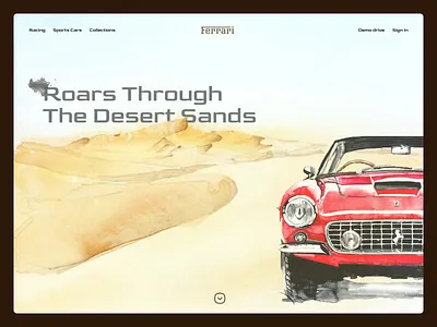 🏃‍♀️ Ferrari Classic Collections Landing 🚗 ai branding case stady component concept ferrari graphic design interface landing page logo product design ui ux vis web website