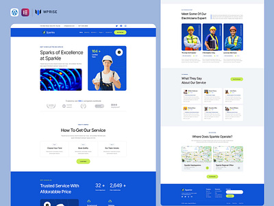 Electrical Repairs Elementor Template electrician services electrician services web design electrician services website electrician servicestemplate elementor template web design