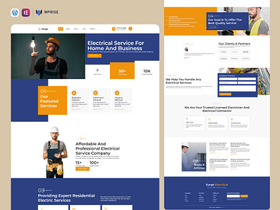 Electrical Repairs Elementor Template electrician services electrician services web design electrician services website electrician servicestemplate elementor template web design