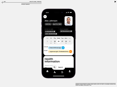 APP Medical / Health Care - Search flow animation health care medical search ui ux