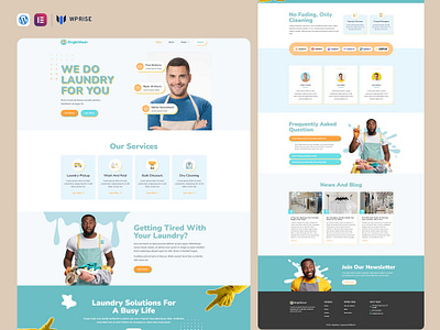 BrightWash – Laundry Service & Dry Cleaning Elementor Template elementor template laundry service laundry service landing page laundry service web design laundry service template laundry service website laundry service website theme web design