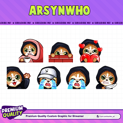 orange cat twitch Emote, Discord By Hachiko_Art cat design discord discord emotes emote emotes facebook emotes illustration kitten loyalty badges noai sub badges sub emotes twitch emotes youtube emotes