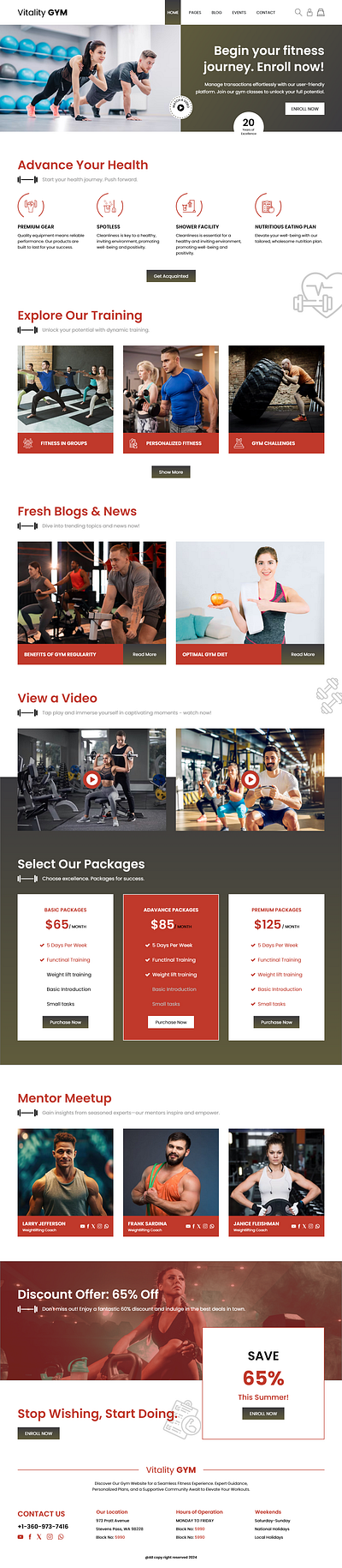 Gym Website Landing Page Design gym website design gym website landing page landing page design landing page ui landing page ui design ui design