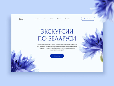 Landing page of travel company Belarus webdesign ui ux design
