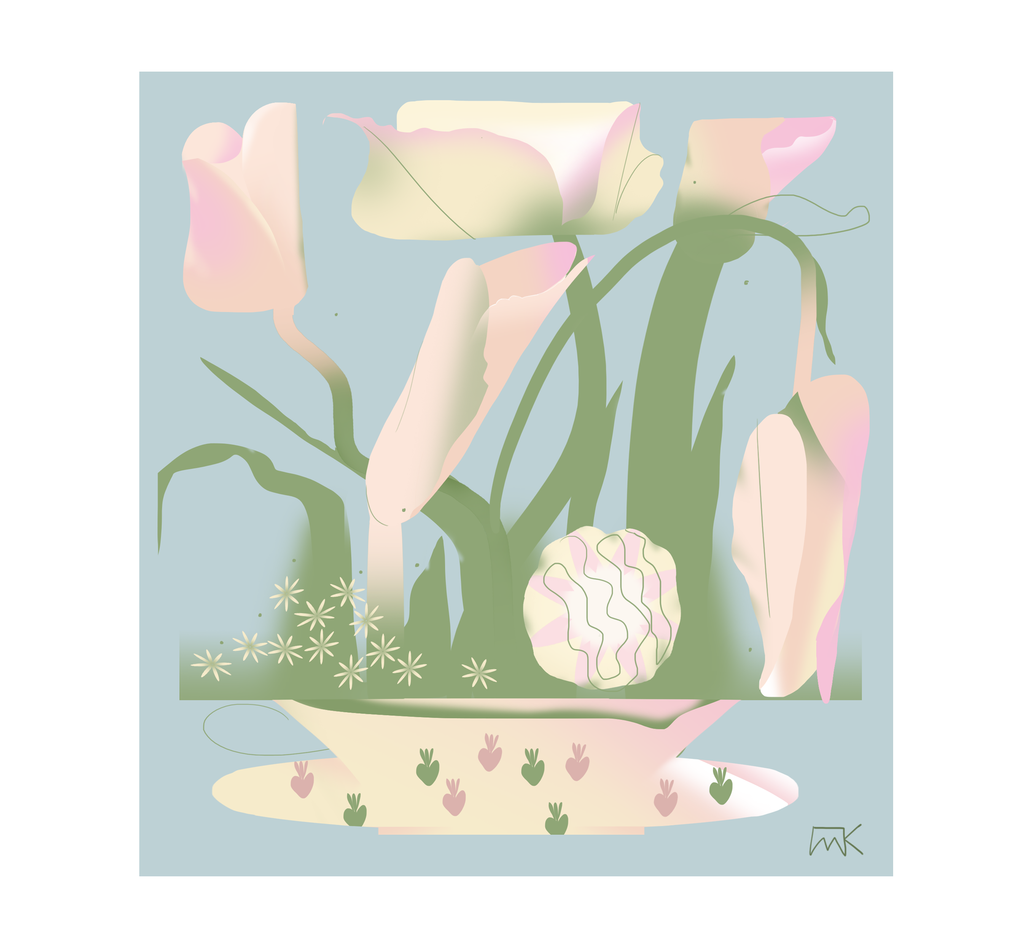 Mom's flowers 2d illustration abstract abstract flowers flower illustration flowers mood vanilla mood