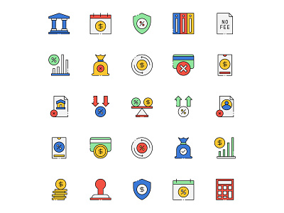 Credit and Loan Icons credit credit icon free download free icon free vector freebie icon design loan loan icon