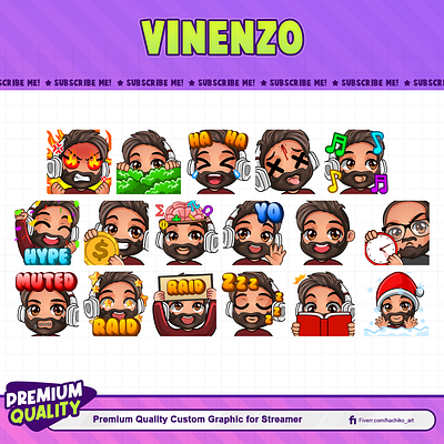 Custom Twitch Emote For Twitch, Discord By Hachiko_Art chibi cute design discord discord emotes facebook emotes hachiko hachiko art illustration loyalty badges sub badges sub emotes twitch emotes youtube emotes