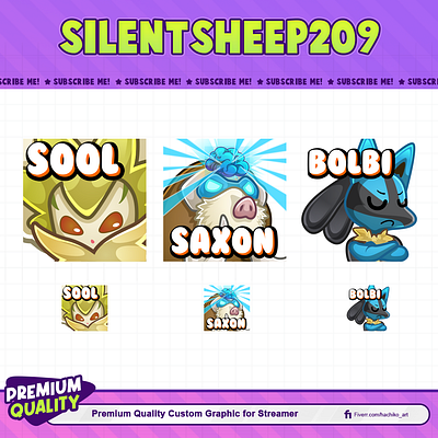 Custom Twitch Emote For Twitch, Discord By Hachiko_Art bolbi chibi cute design discord emotes facebook emotes hachiko hachiko art illustration loyalty badges pokemon saxon sool sub badges sub emotes twitch emotes youtube emotes