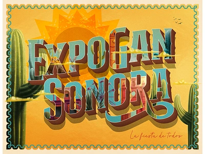 SONORA POSTCARD branding design digital painting illustration ilustracion mexico