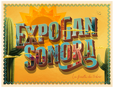 SONORA POSTCARD branding design digital painting illustration ilustracion mexico