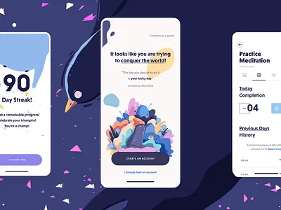 haatch. - An app for a better you goals app habits app illu illustration inquestudio mobile app mobile app design product design startup ui ux