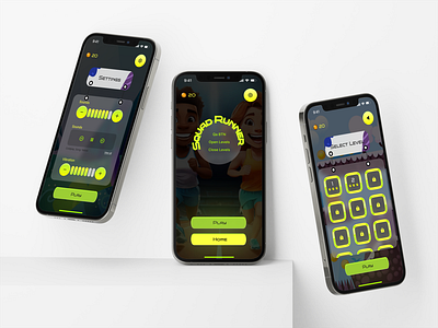 App "Squad Runner" experiance game interfase mobile app ui ux uxui