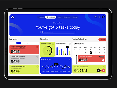 Task manager - Web App Concept daily task dashboard minimal modern ui project manager redesign saas product task list task manager tasks teams time tracker to do todo list ui web app web design webapp