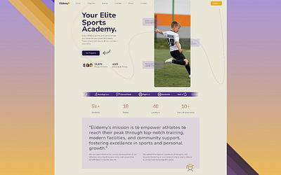 Updated: Elidemy - Webflow Template for sports academies branding football graphic design ui ux webflow webflow template website template