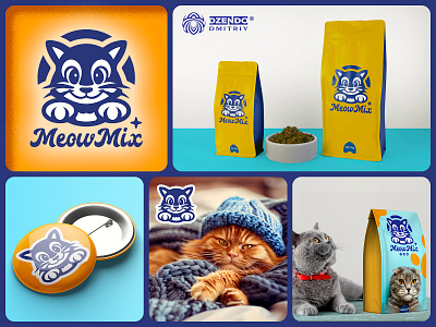 Kitty logo branding cat cat food cute funny kitty logo logo designer pets playful mood