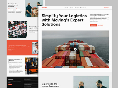 Logistics Website delivery shipping web design landing page logistic company web design logistics web design ui ux web design