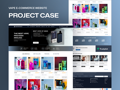 Vape Privacy - vape e-commerce website case case study design ecommerce figma interface online store project ui ux vape shop vaping web design website