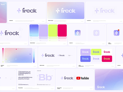 Freck Logobook animation brand branding design gradient graphic design guideline identity logo logobook typogtaphy wordmark